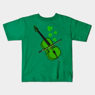 Cello St Patrick's Day Cellist Irish Musician Kids T-Shirt